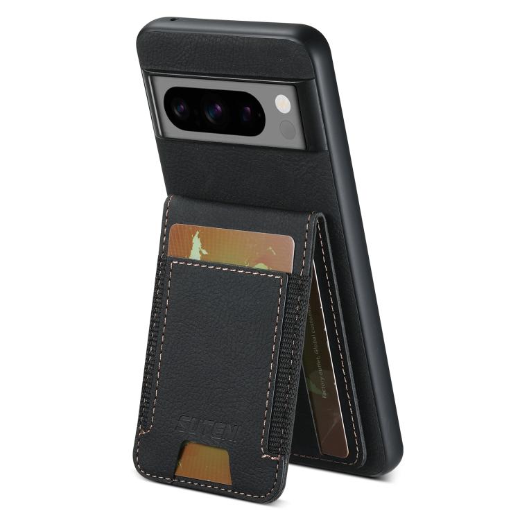For Google Pixel 10 Pro XL Suteni H03 Litchi Leather Card Bag Stand Back Phone Case(Black)
For Google Pixel 10 Pro XL Suteni H03 Litchi Leather Card Bag Stand Back Phone Case(Black)