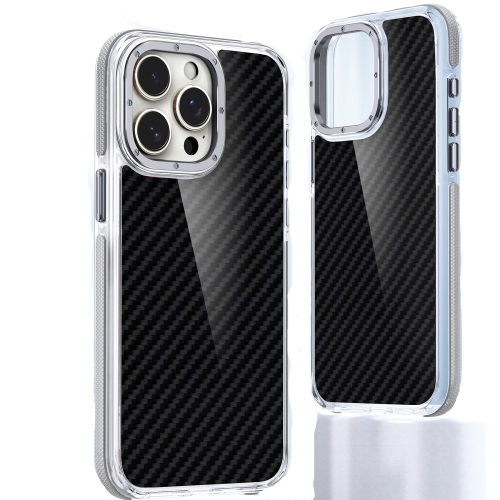 

For iPhone 13 Pro Dual-Color Carbon Fiber Acrylic Hybrid TPU Phone Case(Grey)