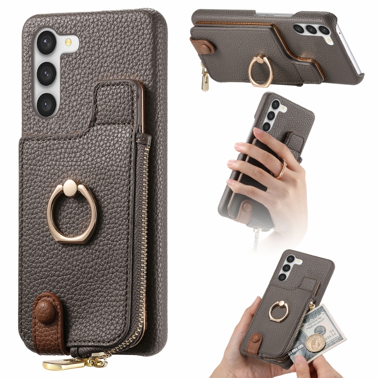 For Samsung Galaxy S23+ 5G Litchi Leather Oil Edge Ring Zipper Wallet Back Phone Case(Grey)
For Samsung Galaxy S23+ 5G Litchi Leather Oil Edge Ring Zipper Wallet Back Phone Case(Grey)