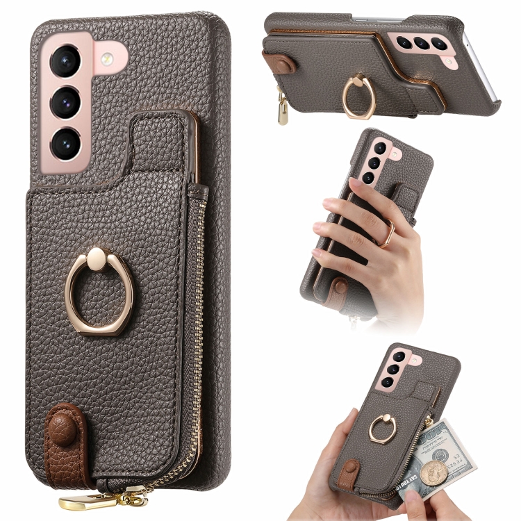For Samsung Galaxy S21+ 5G Litchi Leather Oil Edge Ring Zipper Wallet Back Phone Case(Grey)
For Samsung Galaxy S21+ 5G Litchi Leather Oil Edge Ring Zipper Wallet Back Phone Case(Grey)
