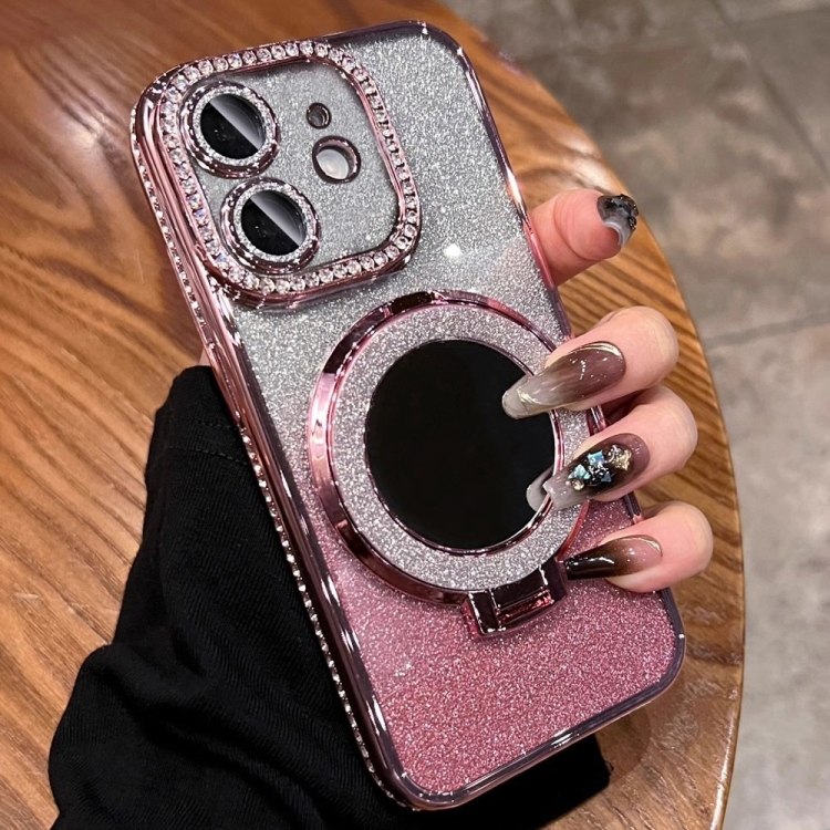 For iPhone 11 Rhinestone Mirror Glitter MagSafe TPU Phone Case(Sakura Pink) 
For iPhone 11 Rhinestone Mirror Glitter MagSafe TPU Phone Case(Sakura Pink)