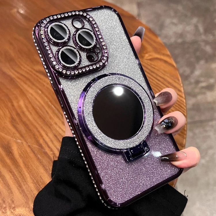 For iPhone 16 Pro Rhinestone Mirror Glitter MagSafe TPU Phone Case(Night Purple)
For iPhone 16 Pro Rhinestone Mirror Glitter MagSafe TPU Phone Case(Night Purple)