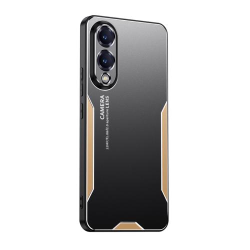 For Samsung Galaxy S25 Edge 5G Blade Series TPU Hybrid Metal Phone Case(Gold)
For Samsung Galaxy S25 Edge 5G Blade Series TPU Hybrid Metal Phone Case(Gold)