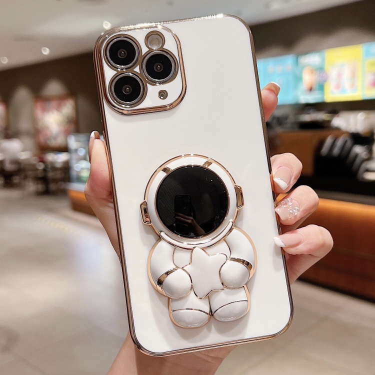 For iPhone 11 Pro Embrace Stars Electroplating Astronaut Holder Phone Case(White)
For iPhone 11 Pro Embrace Stars Electroplating Astronaut Holder Phone Case(White)