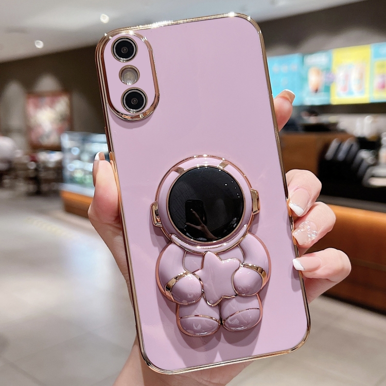 For iPhone XS Max Embrace Stars Electroplating Astronaut Holder Phone Case(Purple)
For iPhone XS Max Embrace Stars Electroplating Astronaut Holder Phone Case(Purple)