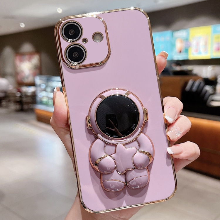 For iPhone 16 Embrace Stars Electroplating Astronaut Holder Phone Case(Purple)
For iPhone 16 Embrace Stars Electroplating Astronaut Holder Phone Case(Purple)