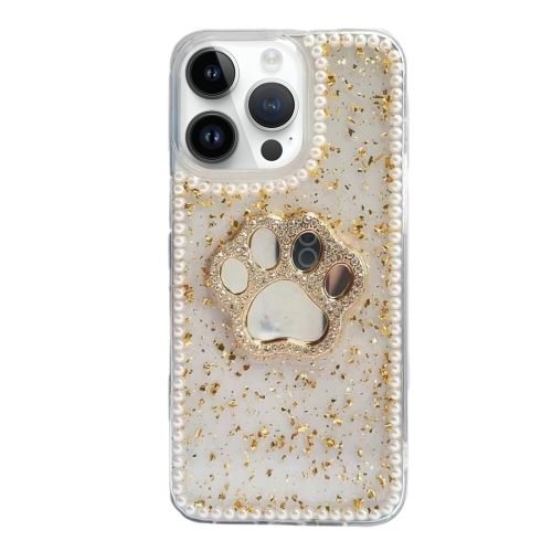 

For iPhone 14 Pro Cat Claw Mirror TPU Phone Case(Gold)