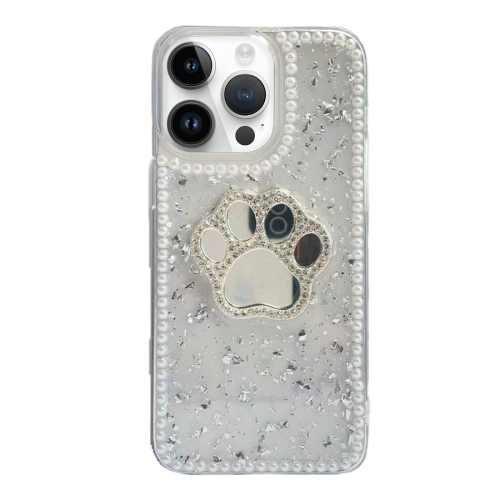 

For iPhone 13 Pro Cat Claw Mirror TPU Phone Case(Silver)