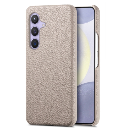 

For Samsung Galaxy S24 5G Litchi Oil Edge Leather Back Phone Case(Khaki)