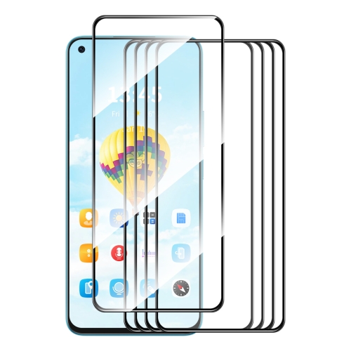

For OPPO A36 / A76 5pcs ENKAY Full Glue High Aluminum-silicon Tempered Glass Film