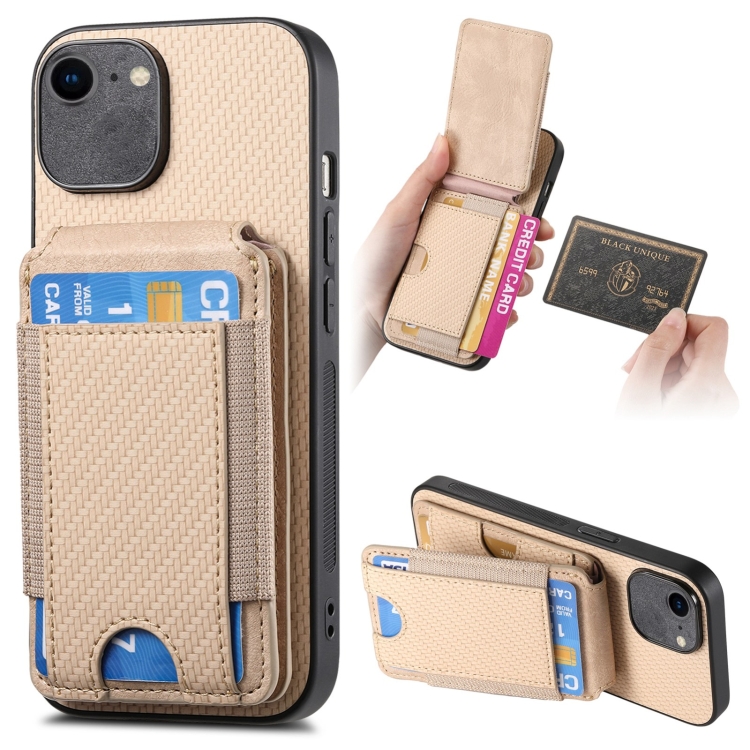 For iPhone 7 / 8 / SE 2022 Carbon Fiber Vertical Flip Wallet Stand Phone Case(Khaki)
For iPhone 7 / 8 / SE 2022 Carbon Fiber Vertical Flip Wallet Stand Phone Case(Khaki)