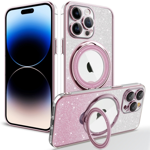 For iPhone 14 Pro Max Rotation MagSafe Holder Gradient Glitter TPU Phone Case(Pink)
For iPhone 14 Pro Max Rotation MagSafe Holder Gradient Glitter TPU Phone Case(Pink)