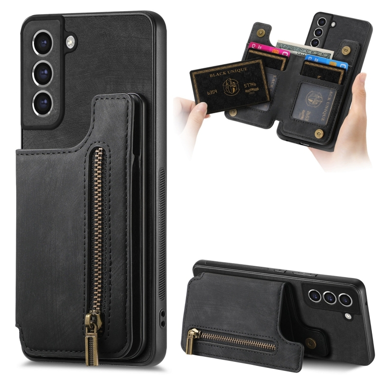 For Samsung Galaxy S21 5G Retro Leather Zipper Wallet Back Phone Case(Black)
For Samsung Galaxy S21 5G Retro Leather Zipper Wallet Back Phone Case(Black)