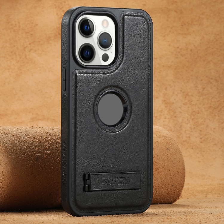 For iPhone 12 Pro Suteni G2 Magsafe Oil Wax Leather Back Phone Case with Holder(Black)
For iPhone 12 Pro Suteni G2 Magsafe Oil Wax Leather Back Phone Case with Holder(Black)