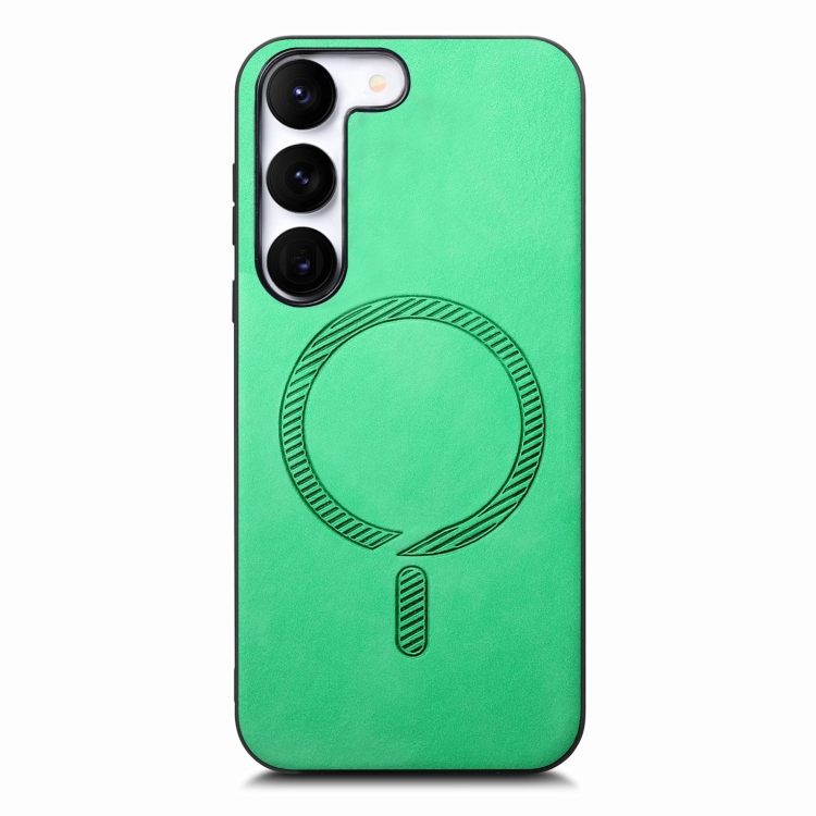 For Samsung Galaxy S23 5G Solid Color Retro Magsafe PU Back Cover Phone Case(Green)
For Samsung Galaxy S23 5G Solid Color Retro Magsafe PU Back Cover Phone Case(Green)