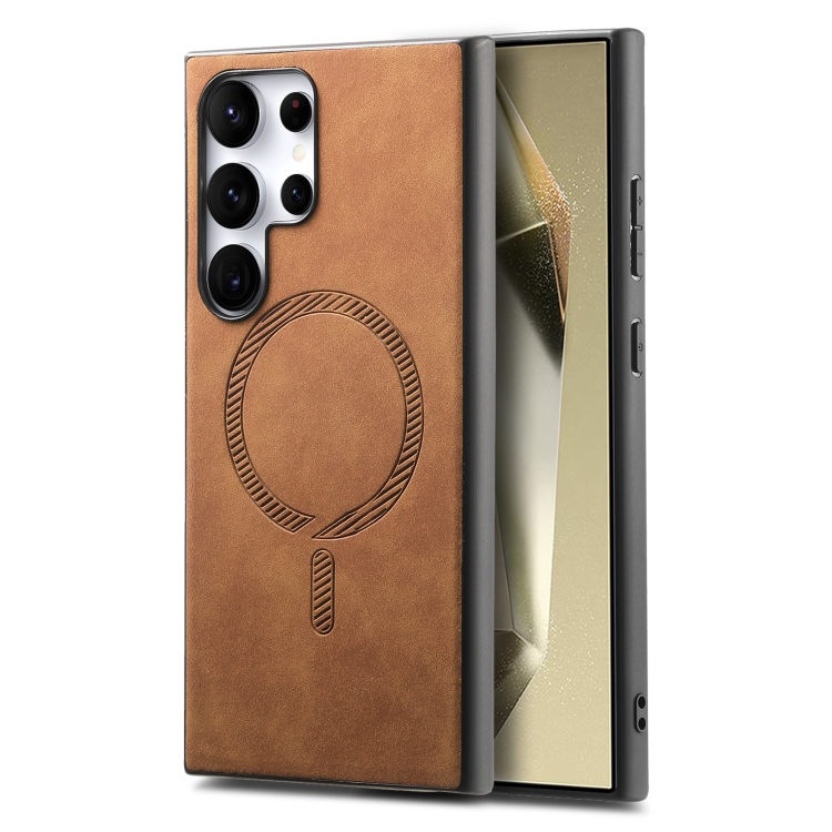 For Samsung Galaxy S25 Ultra 5G Solid Color Retro Magsafe PU Back Cover Phone Case(Brown)
For Samsung Galaxy S25 Ultra 5G Solid Color Retro Magsafe PU Back Cover Phone Case(Brown)