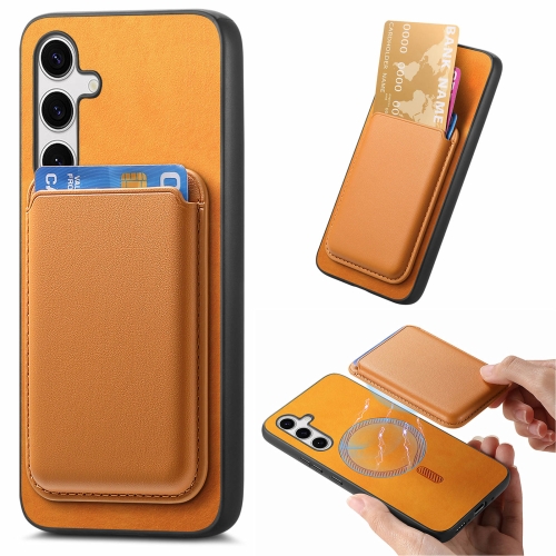 For Samsung Galaxy S24+ 5G Retro Magsafe Card Bag PU Back Cover Phone Case(Yellow)
For Samsung Galaxy S24+ 5G Retro Magsafe Card Bag PU Back Cover Phone Case(Yellow)