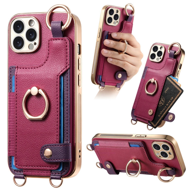 For iPhone 12 Pro Fashion Ring Card Bag Phone Case with Hang Loop(Purple)
For iPhone 12 Pro Fashion Ring Card Bag Phone Case with Hang Loop(Purple)