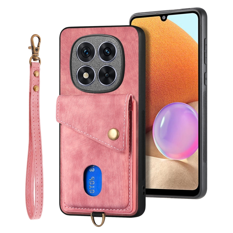 For Xiaomi Redmi Note 14 Pro 5G Retro Card Wallet Fold Leather Phone Case with Strap(Pink)
For Xiaomi Redmi Note 14 Pro 5G Retro Card Wallet Fold Leather Phone Case with Strap(Pink)