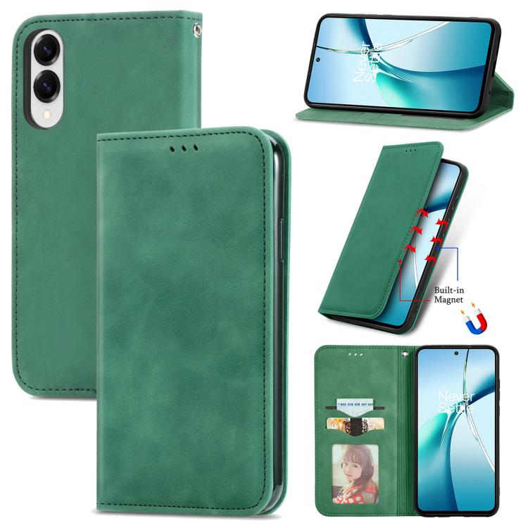 For Samsung Galaxy S25 Edge 5G Retro Skin Feel Magnetic Leather Phone Case(Green)
For Samsung Galaxy S25 Edge 5G Retro Skin Feel Magnetic Leather Phone Case(Green)