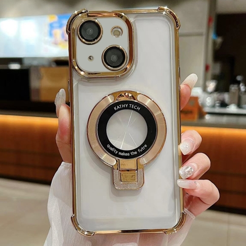For iPhone 13 Ultra-thin Electroplated Holder Magsafe Phone Case(Gold)
For iPhone 13 Ultra-thin Electroplated Holder Magsafe Phone Case(Gold)