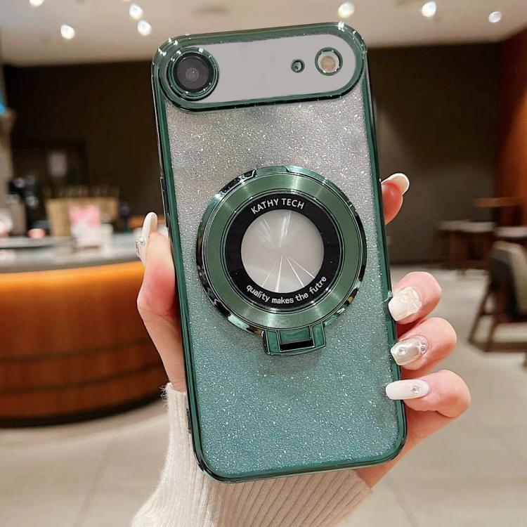For iPhone Air Electroplated Holder Gradient Glitter MagSafe Phone Case(Green)
For iPhone Air Electroplated Holder Gradient Glitter MagSafe Phone Case(Green)