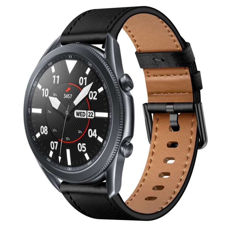 For Samsung Galaxy Watch 3 45mm 22mm SX Connector Metal Button Switch Leather Watch Band(Black)
For Samsung Galaxy Watch 3 45mm 22mm SX Connector Metal Button Switch Leather Watch Band(Black)