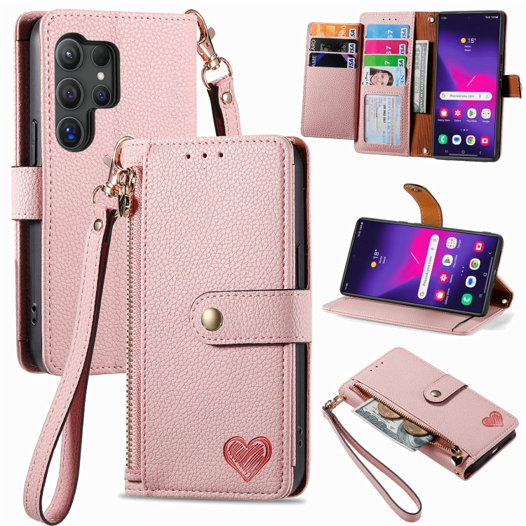 For Samsung Galaxy S25 Ultra 5G Love Zipper Lanyard Leather Phone Case(Pink)
For Samsung Galaxy S25 Ultra 5G Love Zipper Lanyard Leather Phone Case(Pink)