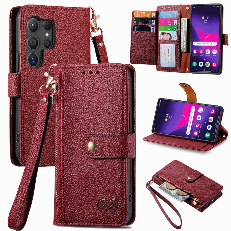 For Samsung Galaxy S25 Ultra 5G Love Zipper Lanyard Leather Phone Case(Red)
For Samsung Galaxy S25 Ultra 5G Love Zipper Lanyard Leather Phone Case(Red)