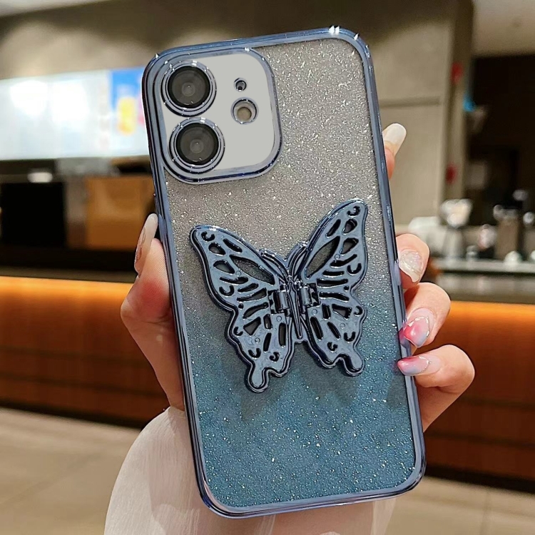 For iPhone 11 Electroplated Gradient Glitter 3D Butterfly TPU Phone Case(Gradient Blue)
For iPhone 11 Electroplated Gradient Glitter 3D Butterfly TPU Phone Case(Gradient Blue)