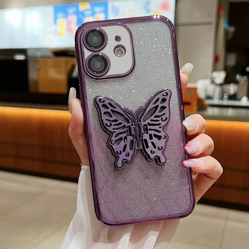 For iPhone 11 Electroplated Gradient Glitter 3D Butterfly TPU Phone Case(Gradient Purple)
For iPhone 11 Electroplated Gradient Glitter 3D Butterfly TPU Phone Case(Gradient Purple)