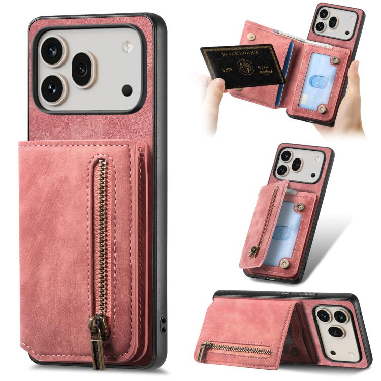 For Honor 600 Pro Global Retro Leather Zipper Wallet Back Phone Case(Pink)
For Honor 600 Pro Global Retro Leather Zipper Wallet Back Phone Case(Pink)