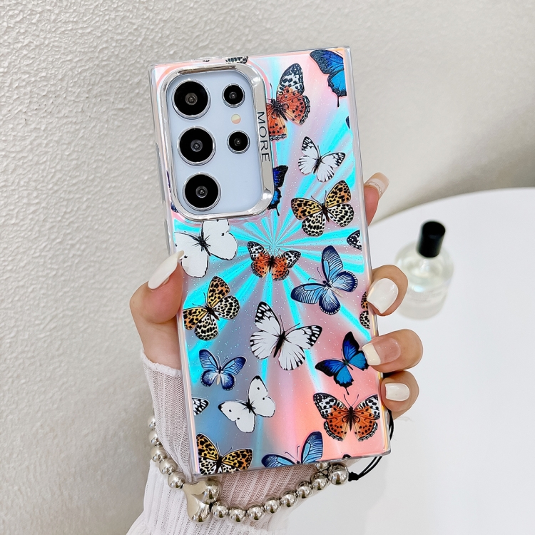 For Samsung Galaxy S23 Ultra 5G Electroplating Laser Butterfly Phone Case with Wrist Strap(Color Butterflies AB1)
For Samsung Galaxy S23 Ultra 5G Electroplating Laser Butterfly Phone Case with Wrist Strap(Color Butterflies AB1)