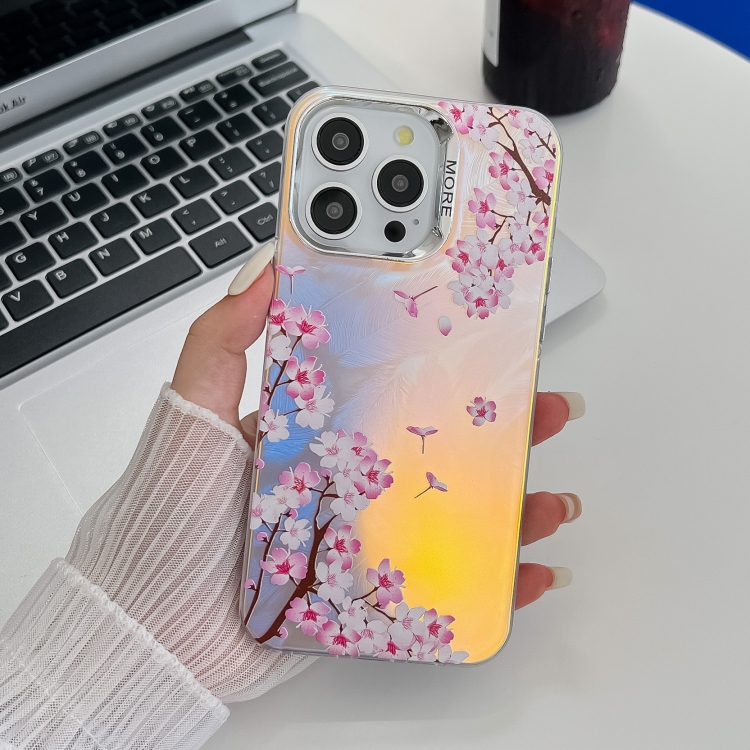 For iPhone 16 Pro Electroplating Laser Flower Texture TPU Phone Case(Peach Blossom AH4)
For iPhone 16 Pro Electroplating Laser Flower Texture TPU Phone Case(Peach Blossom AH4)