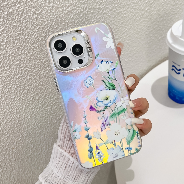 For iPhone 16 Pro Electroplating Laser Flower Texture TPU Phone Case(Blue Flower AH8)
For iPhone 16 Pro Electroplating Laser Flower Texture TPU Phone Case(Blue Flower AH8)