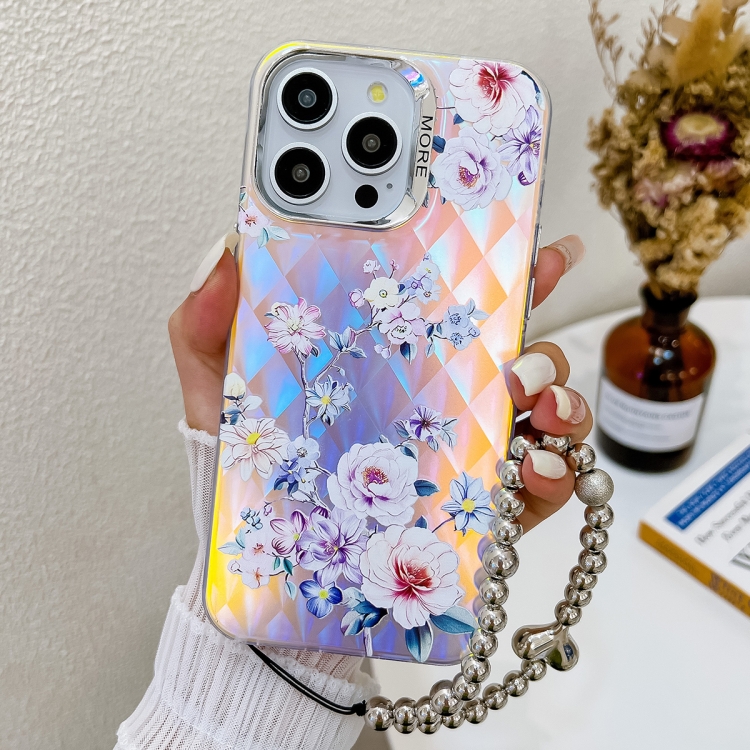 For iPhone 15 Pro Electroplating Laser Flower Phone Case with Wrist Strap(Rose AH15)
For iPhone 15 Pro Electroplating Laser Flower Phone Case with Wrist Strap(Rose AH15)