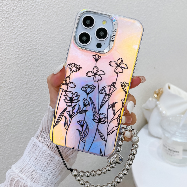 For iPhone 13 Pro Max Electroplating Laser Flower Phone Case with Wrist Strap(Drawn Flowers AH3)
For iPhone 13 Pro Max Electroplating Laser Flower Phone Case with Wrist Strap(Drawn Flowers AH3)