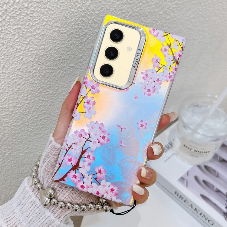 For Samsung Galaxy S24 5G Electroplating Laser Flower Phone Case with Wrist Strap(Peach Blossom AH4)
For Samsung Galaxy S24 5G Electroplating Laser Flower Phone Case with Wrist Strap(Peach Blossom AH4)