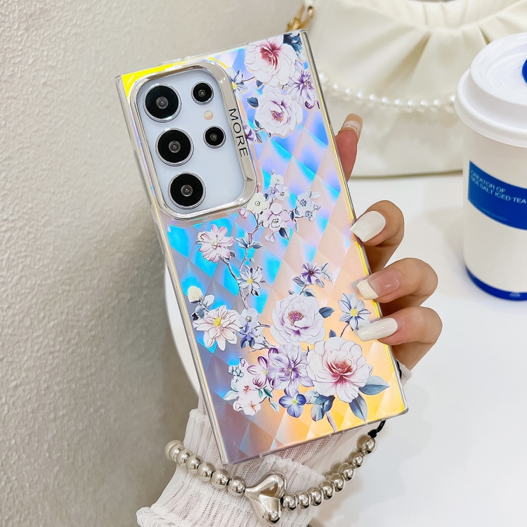 For Samsung Galaxy S23 Ultra 5G Electroplating Laser Flower Phone Case with Wrist Strap(Rose AH15)
For Samsung Galaxy S23 Ultra 5G Electroplating Laser Flower Phone Case with Wrist Strap(Rose AH15)