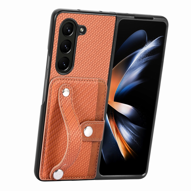 For Samsung Galaxy Z Fold6 Wristband Kickstand Card Wallet Back Cover Phone Case(Brown)
For Samsung Galaxy Z Fold6 Wristband Kickstand Card Wallet Back Cover Phone Case(Brown)