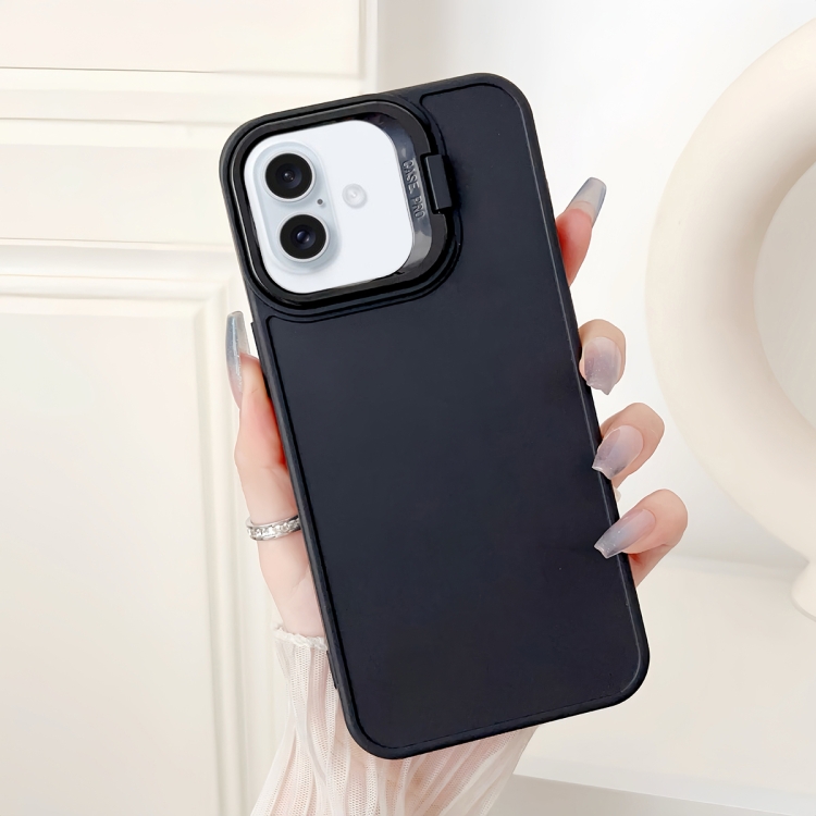 For iPhone 16 Plus Lens Frame Holder Shockproof Phone Case(Black)
For iPhone 16 Plus Lens Frame Holder Shockproof Phone Case(Black)