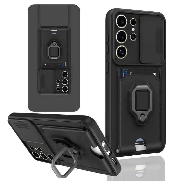 For Samsung Galaxy S22 Ultra 5G Sliding Camshield Magnetic Card Holder Silicone Phone Case(Black)
For Samsung Galaxy S22 Ultra 5G Sliding Camshield Magnetic Card Holder Silicone Phone Case(Black)