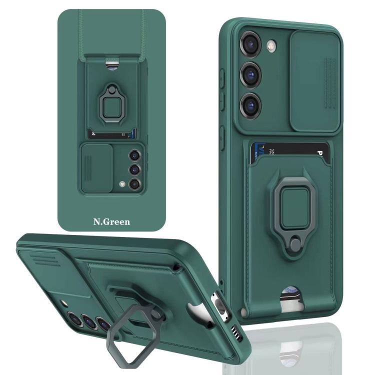 For Samsung Galaxy A26 5G Sliding Camshield Magnetic Card Holder Silicone Phone Case(Dark Night Green)
For Samsung Galaxy A26 5G Sliding Camshield Magnetic Card Holder Silicone Phone Case(Dark Night Green)