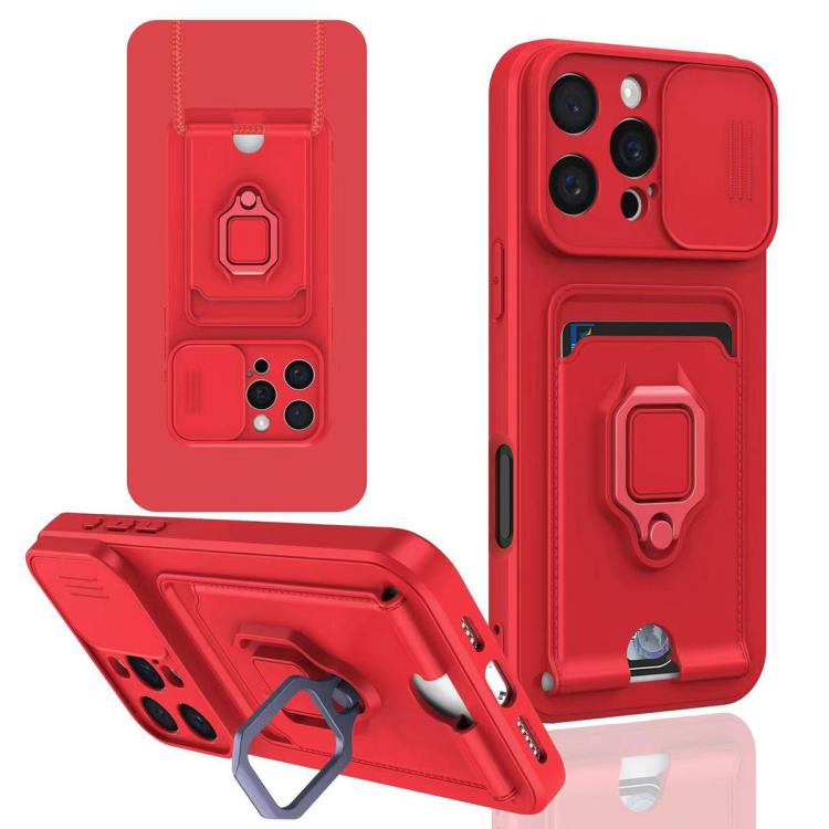 For iPhone 16 Pro Max Sliding Camshield Magnetic Card Holder Silicone Phone Case(Red)
For iPhone 16 Pro Max Sliding Camshield Magnetic Card Holder Silicone Phone Case(Red)