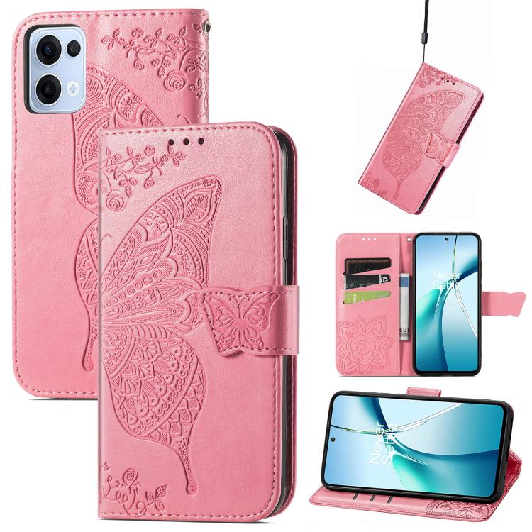 For OPPO Reno13 Pro Butterfly Love Flower Embossed Leather Phone Case(Pink)
For OPPO Reno13 Pro Butterfly Love Flower Embossed Leather Phone Case(Pink)