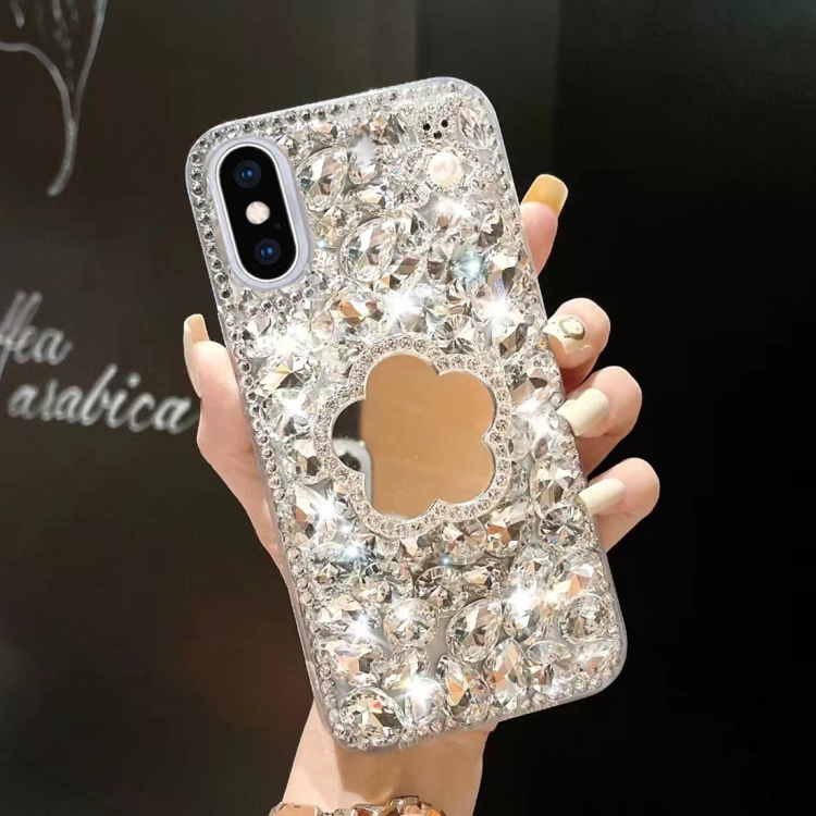 For iPhone XS Max Mirror Handmade Bling Rhinestone PC Phone Case(Silver Gray Flower)
For iPhone XS Max Mirror Handmade Bling Rhinestone PC Phone Case(Silver Gray Flower)