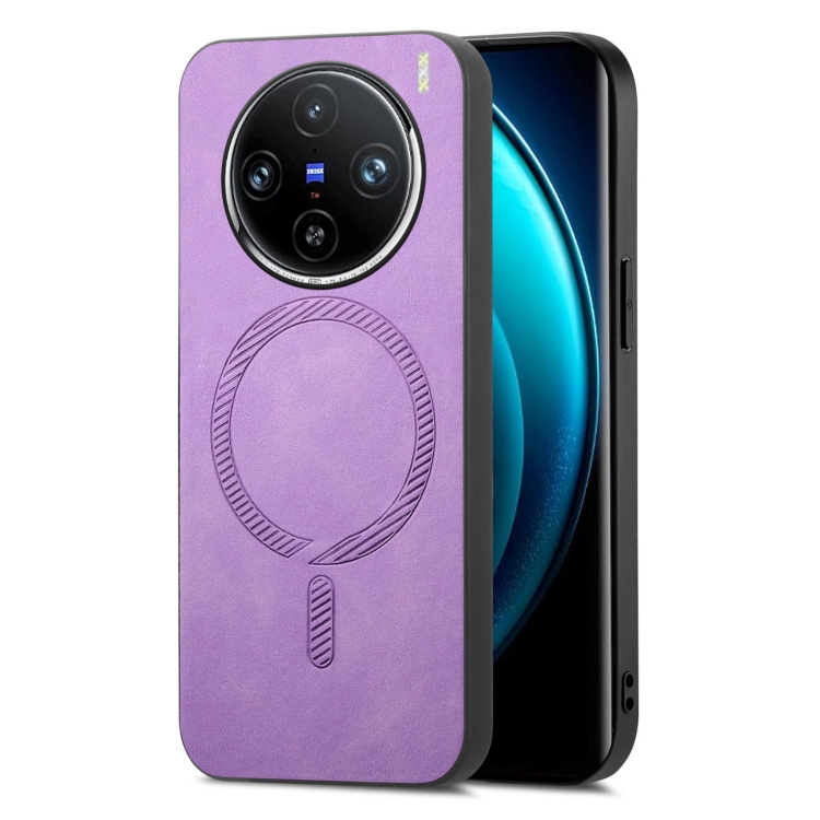 For vivo X100 Pro 5G Retro Magsafe Magnetic PU Back Cover Phone Case(Purple)
For vivo X100 Pro 5G Retro Magsafe Magnetic PU Back Cover Phone Case(Purple)