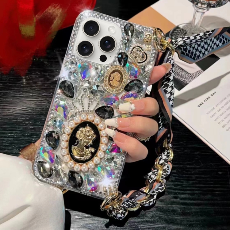 For iPhone 12 Pro Handmade Diamond Purple Gemstone Scarf Bracelet PC Phone Case(Black)
For iPhone 12 Pro Handmade Diamond Purple Gemstone Scarf Bracelet PC Phone Case(Black)