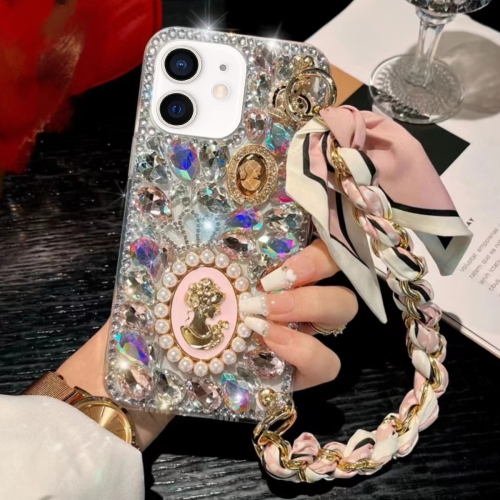 For iPhone 12 mini Handmade Diamond Purple Gemstone Scarf Bracelet PC Phone Case(Pink)
For iPhone 12 mini Handmade Diamond Purple Gemstone Scarf Bracelet PC Phone Case(Pink)