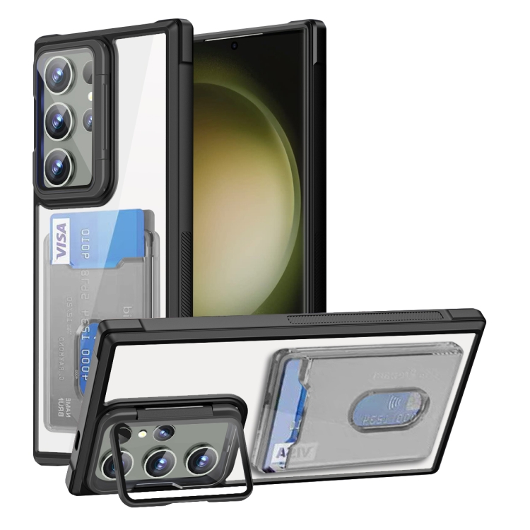 For Samsung Galaxy S23 Ultra 5G Card Bag Holder Acrylic Hybrid TPU Phone Case(Black)
For Samsung Galaxy S23 Ultra 5G Card Bag Holder Acrylic Hybrid TPU Phone Case(Black)